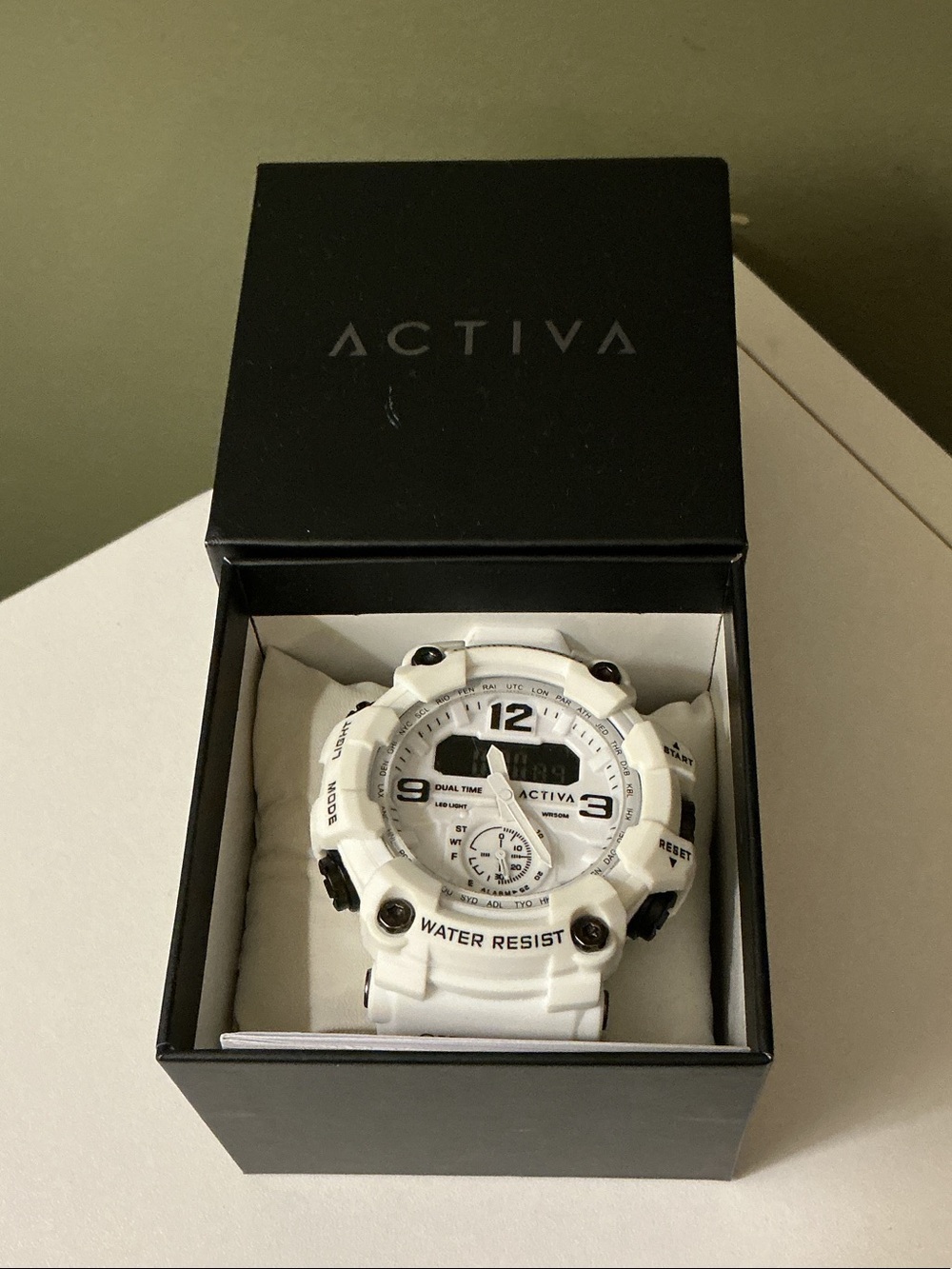 Activa Vextron X Invicta Digital 52MM White Dual-Time Sport Watch New in Box